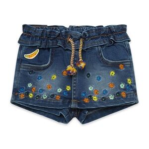 Embroidered Denim Skort for Kids
